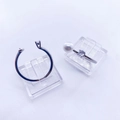 Minimalist adjustable silver ring set featuring a round pearl and a sparkling clear zircon - Zircon Prong Setting Style (Without Pearl) / White Gold