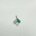 Abalone shell cloud and lightning pendant in silver plating with 18K gold accents - Cloud (Silver)