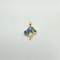 18K gold plated cloud and lightning pendant with colorful shell inlay for jewelry - Cloud (Gold)