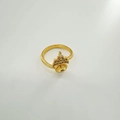 Base per anello a corona dorata per perle fai-da-te con ago in argento S925 e zirconi - Anello / Oro