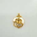 Ciondolo a forma di rosa in oro con madreperla per creazione di gioielli fai-da-te - Stile Ciondolo (Senza Perla E Catena)