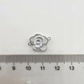 Pendentif camélia blanc émaillé plaqué or 18K avec anneaux pour création de bijoux - Camélia Blanc K Petit (blanc)