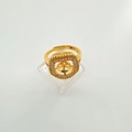 Adjustable gold plated S925 ring with square zirconia halo and center hollow design - Ring Base (Without Pearl)