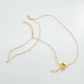 Ρυθμιζόμενο κολιέ αλυσίδα Ο επιχρυσωμένο 18K με κούμπωμα καβούρι και ετικέτα - 1,3mm Πλάτος / 45cm Μήκος / Χρυσό 14Κ