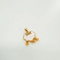 18K gold-plated shell lock pendant with white zircons and bells for jewelry making - Gold White Shell Peace Lock Style (5699519087771)
