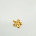 18K gold-plated butterfly pendant with zircon and pearl mounting for jewelry DIY - Pendant - Gold (Without Pearl/Chain)
