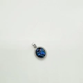 Oval abalone shell pendant with 18K silver plating and intricate woven metal edges - Oval-Silver (Abalone Shell)