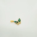 18K gold-plated butterfly pendant with iridescent abalone shell and sparkling zircons - Gold Butterfly (Abalone Shell)
