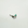 Silver butterfly pendant with iridescent abalone shell and micro-pave cubic zirconia - Silver Butterfly (Abalone Shell)