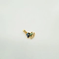 18K gold plated copper pendant with iridescent shell inlay and white zircon stones - Pony-Gold (Abalone Shell)