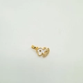 18K gold-plated elephant pendant with white shell inlay and zircon micro-paving - Pony-Gold (White Shell)