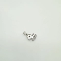 Elephant charm pendant with 18K silver plating and mother of pearl inlay detail - Pony-Silver (White Shell)