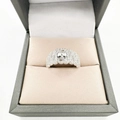 Silver wide band ring with tree of life emblem in a premium jewelry display box - S-Shape Silver Base Only (Without Pearl)