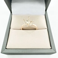 French vintage gold lace ring setting with intricate floral braided design for DIY pearl - Floral Gold Base Only (Without Pearl)