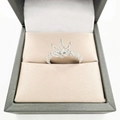 Silver crown setting ring base with micro-pave zircons for DIY pearl jewelry making - Crown Silver Base Only (Without Pearl)