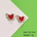 Enamel heart-shaped watermelon pendant charms for DIY jewelry 1.2x1.2cm size - Heart Watermelon