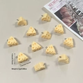 DIY resin yellow triangle cheese pendants for earrings necklaces and keychain making - Yellow