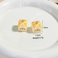 Cute resin bear toast pendants with silver rings, dimensions 1.8x1.5cm for DIY jewelry - Dog Toast