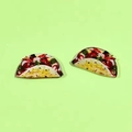 Acryl taco hanger set met dubbele gaten voor DIY sieraden en het maken van sleutelhangers - Taco Stijl (F)