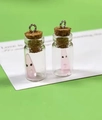 Leuchtender Geist in einer Glasflasche DIY-Anhänger mit rosa Phantom und Korken - Rosa Geist Flasche