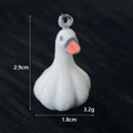 Mini ciondolo a forma di cigno bianco floccato con dimensioni 2,9cm x 1,8cm per gioielli - Cigno Aglio
