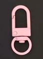 Chiusura a moschettone rosa opaco in lega con anello rotante per portachiavi fai-da-te - Chiusura Quadrata Rosa (kou)