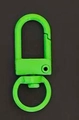 Chiusura a moschettone verde neon in lega con anello rotante per ciondoli fai-da-te - Chiusura Quadrata Verde (kou)