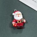 Ciondolo Babbo Natale in resina con scatola regalo per creazione di gioielli fai-da-te - Stile Babbo Natale