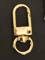 Chiusura a moschettone dorata in lega con anello rotante per portachiavi e accessori fai-da-te - Chiusura Quadrata Oro (kou)