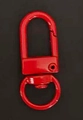 Chiusura a moschettone girevole rossa in lega per portachiavi DIY e accessori borsa - Chiusura Quadrata Rossa (kou)