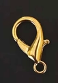 Chiusura a moschettone dorata lucida con anello girevole per creazione gioielli fai-da-te - Chiusura a Moschettone Oro Grande (kou)