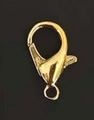 Chiusura a moschettone in lega dorata con anello tondo per gioielli fai da te e portachiavi - Chiusura a Moschettone Oro Piccolo (kou)