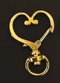 Chiusura a moschettone dorata a forma di cuore con anello rotante a 360 gradi - Chiusura a Cuore Oro (kou)