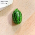 Realistic resin watermelon charm with dimensions 2.7x1.6cm and metal loop for DIY jewelry - Watermelon