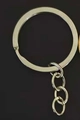 Chiusura a moschettone in lega d'argento con anello portachiavi per ciondoli fai-da-te - Chiusura ad Anello Tondo Argento (kou)