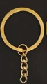 Portachiavi dorato lucido con anello rotondo e catena per accessori gioielli DIY - Chiusura ad Anello Tondo Oro (kou)