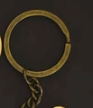 Portachiavi vintage in lega di bronzo con catena corta per accessori fai da te su nero - Chiusura ad Anello Tondo Bronzo (kou)