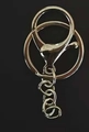 Chiusura a moschettone in lega d'argento con anello portachiavi per ciondoli fai-da-te - Chiusura a Spirale ad Anello Tondo Argento (kou)
