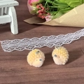 Detailed view of yellow flocked hedgehog charms for DIY jewelry and keychain accessories - Hedgehog