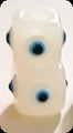 White resin cube evil eye beads for DIY handmade jewelry making and earring crafts - White