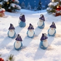 Cute purple Christmas gnome resin pendants with white beards for jewelry and DIY crafts - AC99 / Purple Gnome