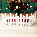 White picket fence used as a decorative Christmas tree base on a light wood floor - 120*30cm White / White