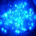 Catena luminosa natalizia a LED blu 10 metri con 100 lampadine per decorazione alberi - 100 Luci / Blu