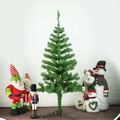 30cm green PVC mini Christmas tree with a black cross stand and festive holiday dolls - 120cm 180 Tips Plastic Base