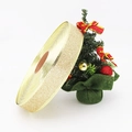 200x5cm gold glitter Christmas ribbon for festive tree decoration and gift wrapping - 3.8CM / Gold