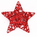 Stella di Natale da 15cm in filo rosso con glitter per decorazione albero di Natale - Stile Stella Glitterata Cava / 15CM / Set Oro Argento Rosso