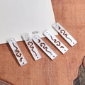 Lot de 5 breloques rectangulaires évidées en acrylique blanc nacré pour bijoux DIY - Barre Motif Nuage B (W215)