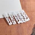 Lot de 6 pendentifs rectangulaires creux en acrylique blanc avec texture nacrée - Barre Style Ancien A (W215)