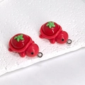 Kreativer Anhänger Tomatenschildkröte aus Harz für DIY-Ohrringe und Schlüsselanhänger - Tomaten Schildkröte