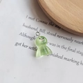 Pendentif fantôme en résine vert clair translucide avec anneau pour bijoux DIY - Vert